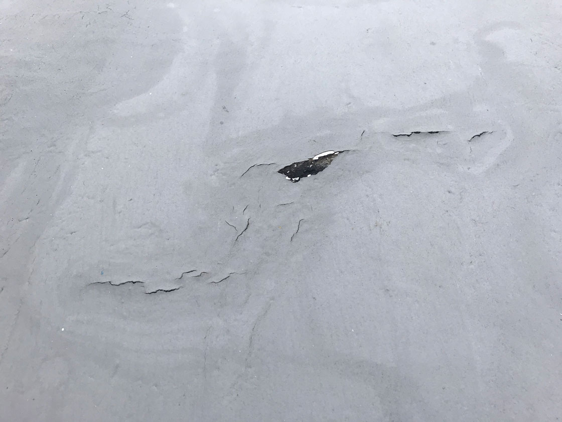 Cracked Roof Membrane